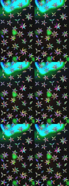 Yumuşak, bahar çiçekli arka plan. Çiçekli karalama şeklinde Raster çiçek deseni. Gri ve yeşil renkte çiçekler.