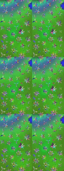 Raster illüstrasyonu. Küçük çiçekli şirin bir desen. Çiçek ve yapraklı çiçek deseni.