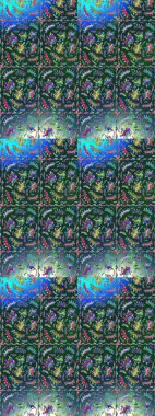 Düz Çiçek Elementleri Tasarımı. Raster illüstrasyonundaki çiçek desenli çizim. Renkli Bahar Teması eskiz kalıbı. Süslü kumaş deseni.