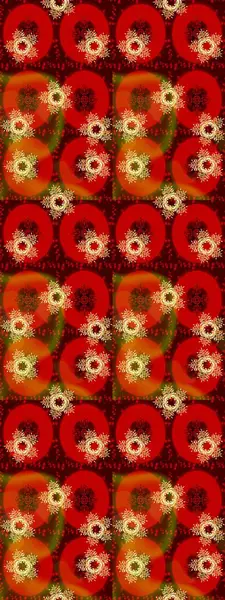 Noel ve yeni yıl moda baskıları için tatil tasarımı. Kar tanelerinin soyut arkaplanlı Noel şablonu. Raster illüstrasyonu. Kırmızı, kahverengi ve turuncu renkler.