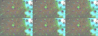 Çiçek desenli eskiz. Düz Çiçek Elementleri Tasarım Raster illüstrasyonu. Gri ve bej renkli çiçekler. Renkli Bahar Teması çizim şablonu.