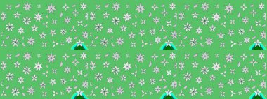 Raster illüstrasyonundaki çiçek desenli çizim. Renkli Bahar Teması eskiz kalıbı. Düz Çiçek Elementleri Tasarımı. Süslü kumaş deseni.