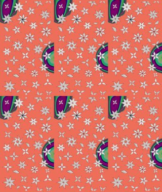 Raster 'ın taze dokusu. Yumuşak fayans. Klasik çiçek desenli. Yumuşak pamuk tasarımı. Paketleme, tekstil, duvar kağıdı için çiçek arkaplanı.