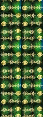 Farklı kar taneleri toplayıcısı, yeşil, gri ve sarı renklerde kış elementleri. Raster Noel soyut renkli arkaplan ve tatlı kar tanesi.