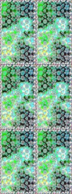 Kusursuz bir arka plan modeli. Raster - stok. Suluboya, elle çizilmiş. Vadinin yeşil renkli çiçekleri.