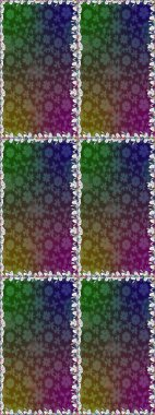 Sevimli çiçek raster deseni. Düz Çiçek Elementleri Tasarımı. Yeşil renkli çiçekler. Renkli Bahar Teması Kusursuz Arkaplan.