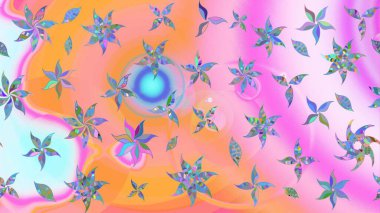 Kumaş desenli papatya çiçeği detayı. Tarafsız ve pembe renkte çiçekler.