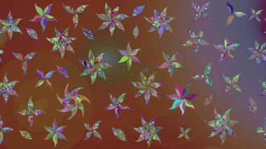 Sabıka fotoğraflarında, bebek kıyafetlerinde, duvar kâğıtlarında, paket kutularında falan kullanılabilir. Raster. Zarif, parlak ve eskiz kahverengi ve nötr çiçek deseni tasarımı.