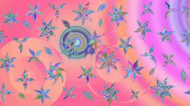 Halk tarzı. Modern çiçek arkaplanı. Renkli çiçekler ve pembe ve nötr renklerde yapraklarla muhteşem bir çiçek deseni. Moda baskıları için zarif bir şablon.