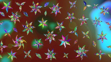 Tekstil veya kitap kapakları, imalat, duvar kağıtları, baskı, hediye paketi ve yapıştırma kitabı için çiçek eskizi geçmişi. Küçük çaplı çiçeklerdeki basit şirin desenler. Raster illüstrasyonu.