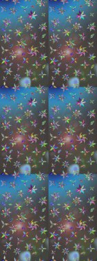 Gri ve mavi renkte çiçekler. Düz Çiçek Elementleri Tasarımı. Çiçekli eskiz çizimi. Renkli Yaz Teması çizim şablonu.