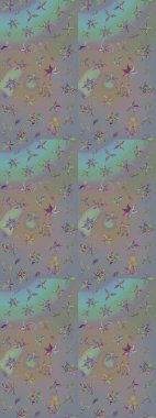 Sınır Kızılderili çiçekli paisley patten. Etnik Mandala havlusu. Taslak süsleme izi. Raster Henna tarzı. Tebrik kartı arkaplanı, boyama kitabı, arkaplan, tekstil için kullanılabilir.