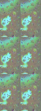 Gri ve yeşil renkli çiçekler. Düz Çiçek Elementleri Tasarımı. Sketch Colour Spring Theme eskiz kalıbı. Sevimli çiçek raster deseni.