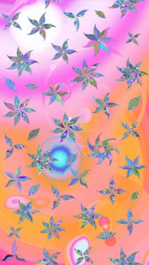 Parlak elementlerin. Çizim çiçek deseni duvar kağıdı, web sitesi arka planı, ambalaj kağıdı, davetiye, broşür, afiş veya web sitesi için kullanılabilir. El çizimi Raster illüstrasyonu.