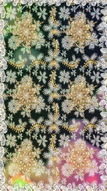 2019 Noel 'i, kar tanesi, yeni yıl. Gri renklerde ve altın elementlerle klasik, pürüzsüz desen.