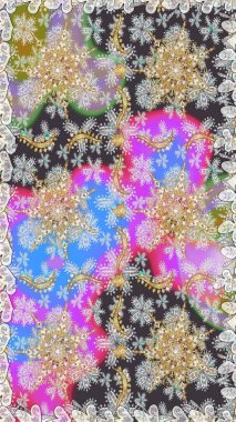 Kusursuz raster arka plan. Duvar kâğıdı barok, İspanyol kumaşı. Gri renklerde grafiksel, modern, pürüzsüz desen. Kusursuz çiçek deseni.