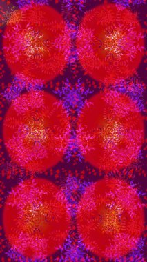 Kırmızı, mor ve mor kar tanelerinden izole edilmiş. Raster illüstrasyonu. Kar taneleri koleksiyonu. Güzel kış süsleri..