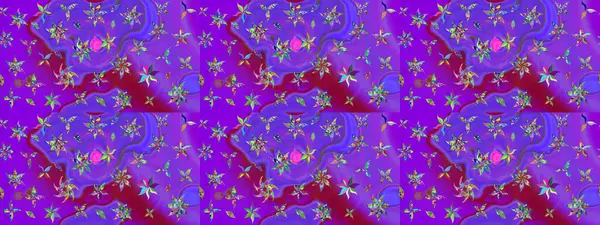 Raster illüstrasyonu. Şirin karalamalı çiçek desenli çizim. Eskiz tarzı menekşe ve mor renkler. El yapımı çiçek ve bitki koleksiyonu. Raster illüstrasyonu.