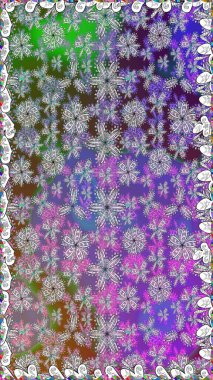 Renkli şirin çiçek deseni. Düz Çiçek Elementleri Tasarımı. Renkli Bahar Temalı Kusursuz Arkaplan. Raster Modaya uygun kumaş deseni.