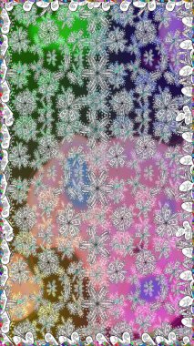 Raster stili kumaş deseni. Çiçekler suluboya desensiz.