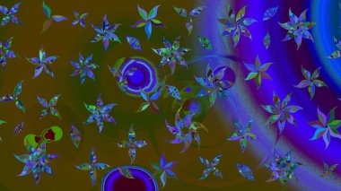 Raster illüstrasyonu. Renkli Bahar Teması eskiz kalıbı. Çiçek deseni. Chichi 'nin kumaş kalıbını çiz. Düz Çiçek Elementleri Tasarımı.