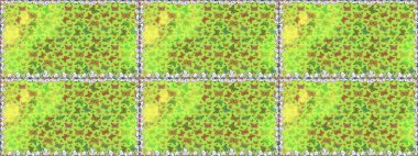 Kusursuz. Yeşil ve sarı soyut arka planda gece kelebekleri. Kumaş, tekstil, baskı ve davetiye. Raster illüstrasyonu.