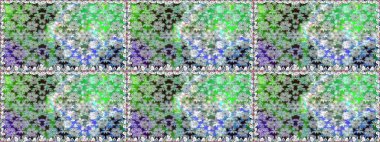 Raster illüstrasyonu. Gri renklere karalamalar çizen kusursuz çiçek deseni.