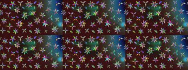 Renkli Bahar Teması eskiz kalıbı. Güzel kumaş deseni. Raster illüstrasyonundaki çiçek desenli çizim. Düz Çiçek Elementleri Tasarımı.