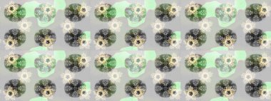 Raster Golden Mehndi eskiz kalıbı. Gri, yeşil ve nötr renklerde desen. Kına dövmeli süs çiçekleri, altın çıkartmalar, mehndi ve yoga tasarımı, kartlar ve parmak izleri..