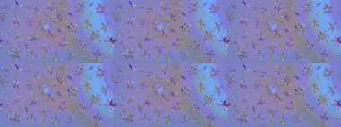 Çiçekli çiçek deseni, suluboya. Raster deseni. Süslü kumaş deseni.