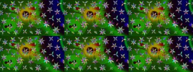 Raster illüstrasyonu. Düz Çiçek Elementleri Tasarımı. Çiçek deseni. Renkli Bahar Teması eskiz kalıbı. Chichi kumaş deseni çiz.