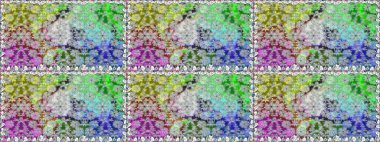 El çizimi. Çiçekler, dallar, bitkiler ve çiçekler. Raster illüstrasyonu. Güzel kumaş deseni.