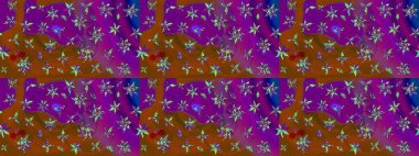 Karşılama ya da düğün geçmişi olarak kullanılabilir. Doğal kozmetik ürünleri, parfüm, çiçekçi dükkanı için bahar ihalesi tasarımı. Paket kağıdı için en iyisi. Mor ve kahverengi lale çiçekleriyle Raster eskiz deseni.