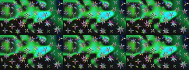 Küçük renkli çiçekler. Moda baskıları için zarif bir şablon. Motley illüstrasyonu. Robot resim. Çiçekli bahar çiçekleri. Küçük çiçekte şirin desenler.