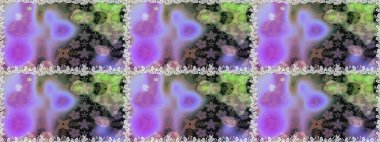 Düz Çiçek Elementleri Tasarım Raster illüstrasyonu. Gri renkli çiçekler. Çiçeksiz desenli arka plan. Renkli Bahar Teması Kusursuz Arkaplan.