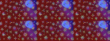 Yumuşak, bahar çiçekli arka plan. Kırmızı ve mor renkte çiçekler. Raster çiçek desenli ve çiçekli..