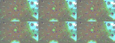 Çiçekli güzel suluboya desen. Raster illüstrasyonu. Gri ve bej renklerde.