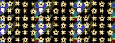 Renkli elementlerle Raster ilginç desen.