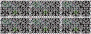 Gri renkli çiçekler. Düz Çiçek Elementleri Tasarımı. Sevimli çiçek raster deseni. Kusursuz Renksiz Bahar Teması Kusursuz Arkaplan.