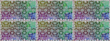 Raster. Gri renkli güzel çiçeklerle kusursuz desen, suluboya çiçek deseni, duvar kağıdı, kart veya kumaş için fayanslı..