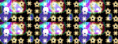 Siyah, mavi ve menekşe renkleri üzerine şirin soyut kar taneleri raster tasarımı. Yeni yıl kar tanesi. Düz kar karalama ikonları, kar taneleri silueti Noel afişi için, kartlar.