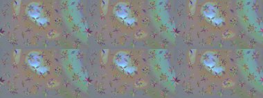 Çiçekler suluboya eskiz deseni. Raster Stili kumaş deseni.