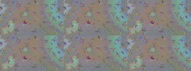 Gri ve bej renkli çiçekler. Eskiz arkaplan modeli. Suluboya, elle çizilmiş. Raster stoku.