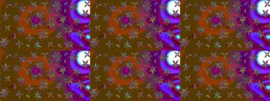 Kahverengi ve mor üzerine çiçekler. Eskiz arkaplan modeli. Suluboya, elle çizilmiş. Raster stoku.