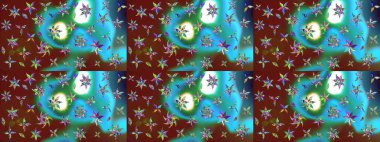 Çiçekli çiçek deseni, suluboya. Raster deseni. Küçük çiçekte güzel bir çiçek deseni..