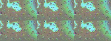 Taslak dekoratif arka plan, çiçek mandala. Çiçek. Raster illüstrasyonu. Gri ve yeşil renklerde.