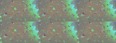 Çiçekli karalama şeklinde Raster çiçek deseni. Nazik, narin çiçek arkaplanı. Gri ve bej renkli çiçekler.