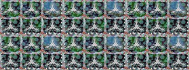 Küçük çiçekte güzel bir desen. Küçük renkli çiçekler. Moda baskıları için zarif bir şablon. Çiçekli bahar çiçekleri. Motley illüstrasyonu.