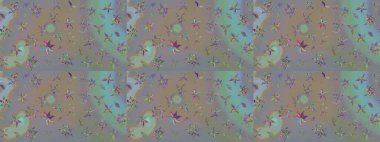 Gri ve bej renkli çiçekler. Eskiz arkaplan modeli. Suluboya, elle çizilmiş. Raster stoku.