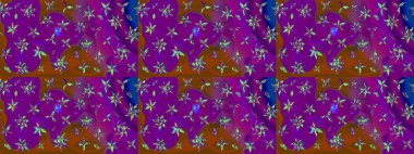 Küçük çiçekteki sevimli çiçek deseni. Raster illüstrasyonu. Çizim.